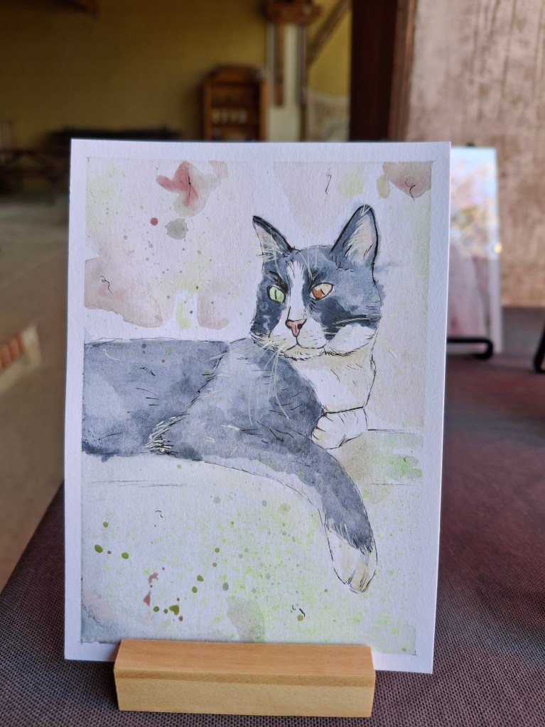 Pet Portrait einer Katze beim Adamah-Pflanzenfest.